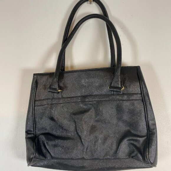 Anne Klein Women's Black Structured Satchel Tote Bag Medium - Picture 3 of 8